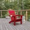 Flash Furniture Red Adirondack Patio Chair with Cupholder LE-HMP-1045-10-RD-GG - alternate 1